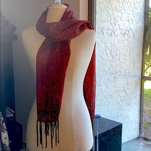 EUC Converse One Star fringed scarf
